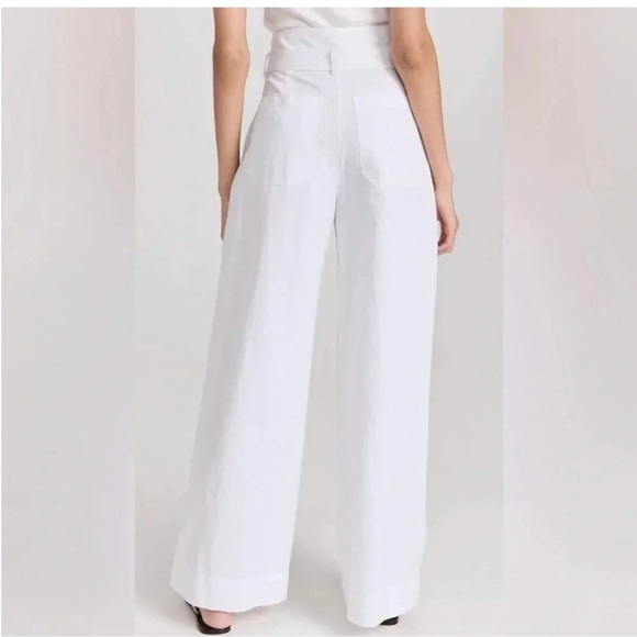 A.L.C. High rise White Wide-Leg Pants Size 6 - Picture 2 of 11